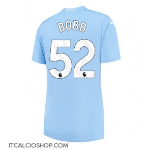 Manchester City Oscar Bobb #52 Prima Maglia Femmina 2023-24 Manica Corta